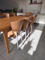 Eettafel met 8 stoelen (samen of apart), Huis en Inrichting, Tafels | Eettafels, Ophalen, Gebruikt, 50 tot 100 cm, Vijf personen of meer