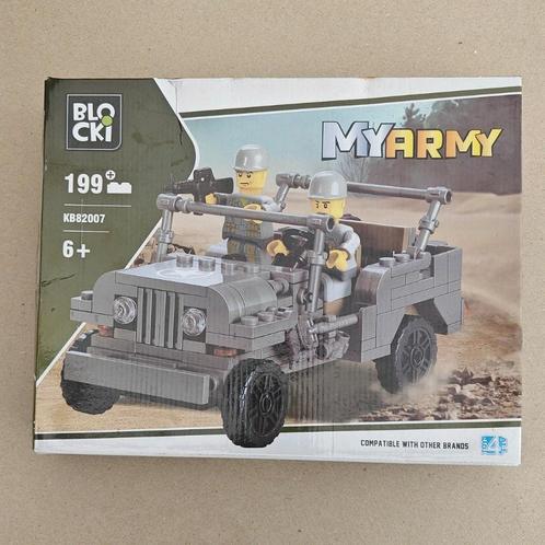 BLOCKI KB82007 MyArmy militaire jeep, Hobby en Vrije tijd, Modelbouw | Auto's en Voertuigen, Nieuw, Auto, Overige merken, Ophalen of Verzenden