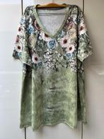 Shein Curve groen T-shirt met bloemenprint - maat 2XL, Kleding | Dames, T-shirts, Maat 46/48 (XL) of groter, Ophalen of Verzenden
