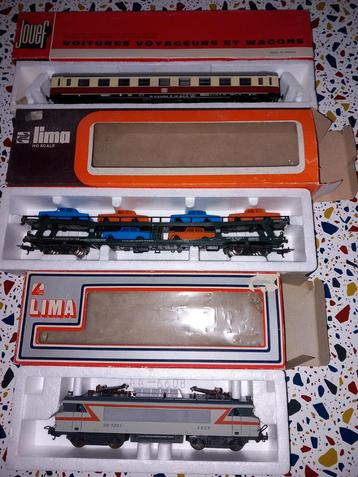LIMA LOC + WAGON  + JOUEF WAGON ALLES IN DOOS  beschikbaar voor biedingen