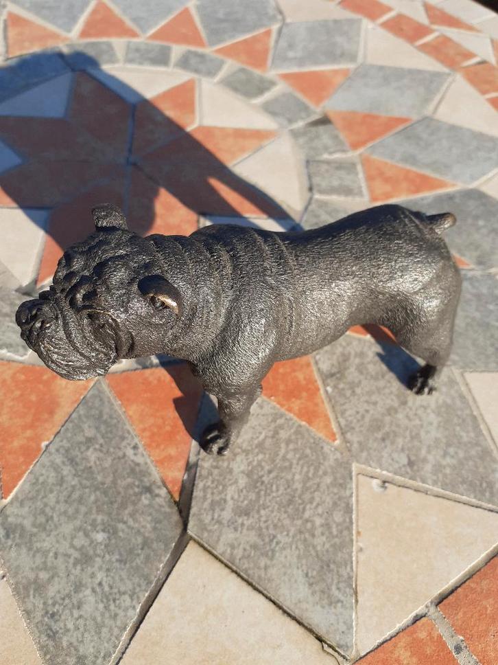 STATUE D'UN BOULEDOGUE ANGLAIS EN BRONZE, Antiek en Kunst, Antiek | Brons en Koper, Brons, Ophalen of Verzenden