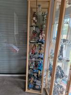 Vitrinekast met glas en verlichting 170cm hoog., Huis en Inrichting, Kasten | Vitrinekasten, Ophalen, Gebruikt, Glas
