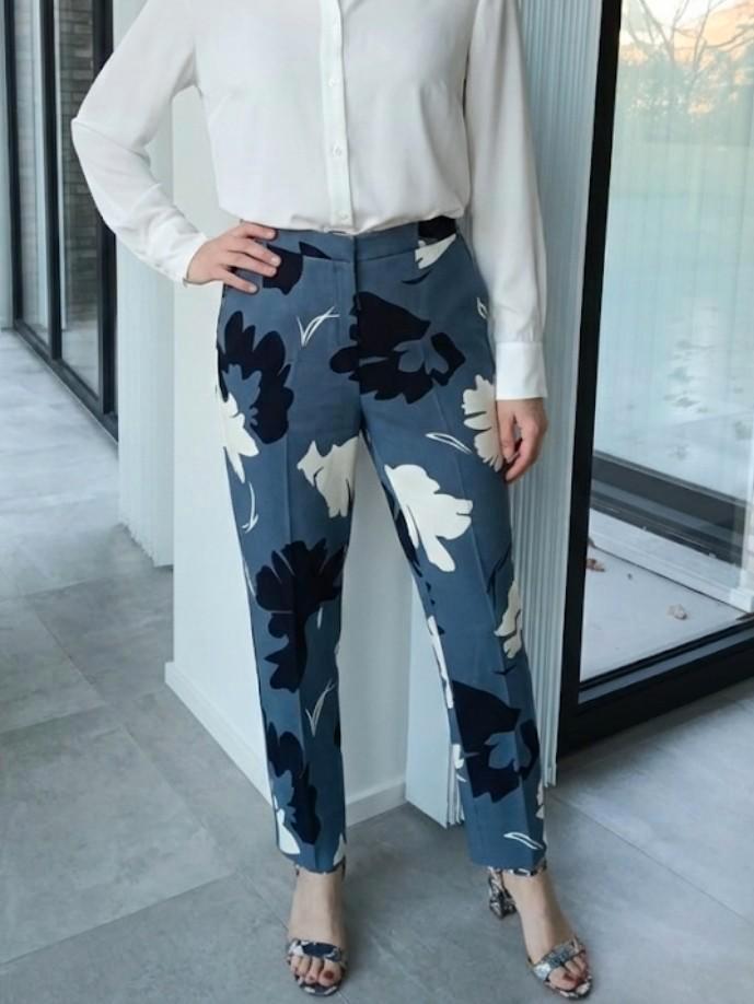 Staalblauwe broek van 123 Paris , mt 36, Vêtements | Femmes, Culottes & Pantalons, Comme neuf, Taille 36 (S), Bleu, Longs, Enlèvement ou Envoi