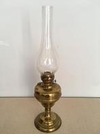 Antieke koperen olielamp L&B (Lempereur & Bernard), Ophalen of Verzenden