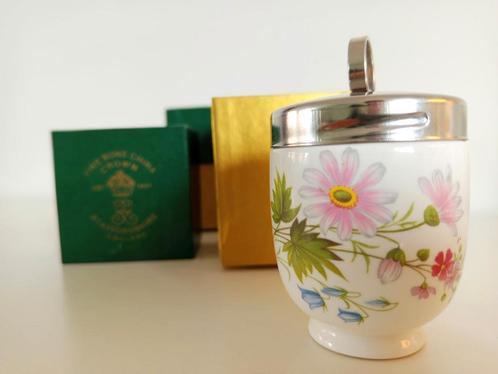 Crown Staffordshire - 2 porseleinen potjes met bloemmotief, Huis en Inrichting, Keuken | Servies, Zo goed als nieuw, Overige typen