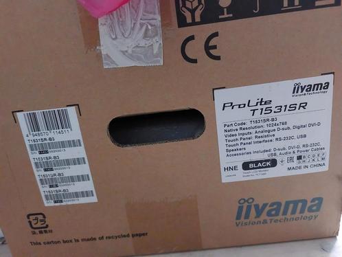 Iiyama ProLite T1531SR-B3, Informatique & Logiciels, Moniteurs, Comme neuf, 60 Hz ou moins, DVI, VGA, Écran tactile, Inclinable