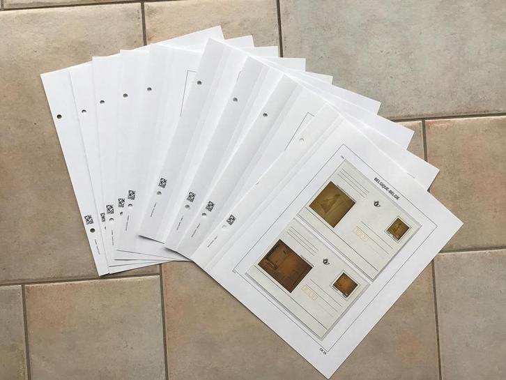 Briefkaarten op davo bladen, Postzegels en Munten, Postzegels | Europa | België, Ophalen of Verzenden