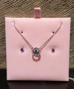 Swarovski set "Una": Oorbellen en Ketting, kristallen, blauw, Overige materialen, Blauw, Met edelsteen, Ophalen of Verzenden