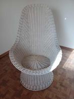 Chaise en rotin, Maison & Meubles, Chaises, Osier ou Rotin, Comme neuf, Enlèvement, Blanc