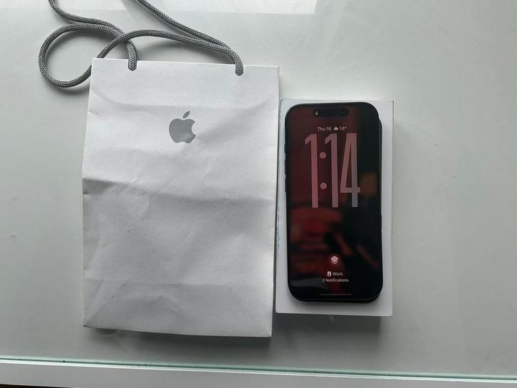 iPhone 16 pro zwart 128 gb, Telecommunicatie, Mobiele telefoons | Apple iPhone, Gebruikt, 128 GB, Zonder abonnement, Zonder simlock