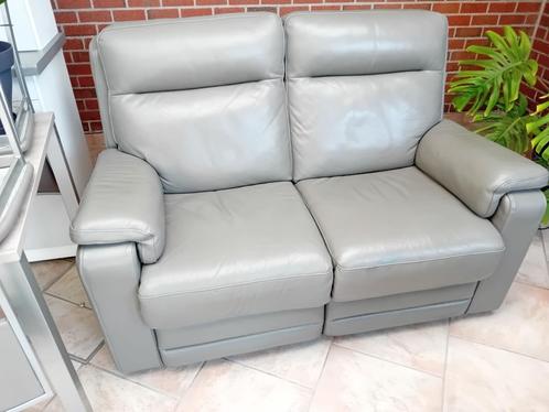 Lederen 2-zit relaxzetel, Huis en Inrichting, Zetels | Zetels, Gebruikt, Rechte bank, Tweepersoons, 150 tot 200 cm, 75 tot 100 cm