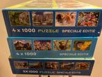 Puzzel verzameldoos 4 x 1000 stukjes, Hobby en Vrije tijd, Ophalen, 500 t/m 1500 stukjes, Zo goed als nieuw, Legpuzzel