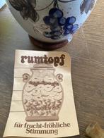 rumtopf gebruiksaanwijzing, volledig intact, Ophalen