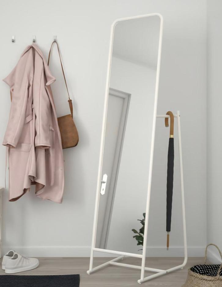 Miroir sur pied Ikéa, Huis en Inrichting, Woonaccessoires | Spiegels, Zo goed als nieuw, Minder dan 50 cm, 150 tot 200 cm, Rechthoekig