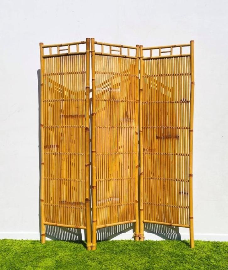 Bamboescherm ~ Vintage ~ Scherm, Huis en Inrichting, Woonaccessoires | Kamerschermen, Zo goed als nieuw, Ophalen of Verzenden