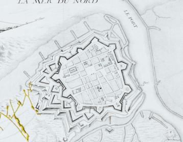 Kaart van Oostende uit 1745 (origineel) beschikbaar voor biedingen