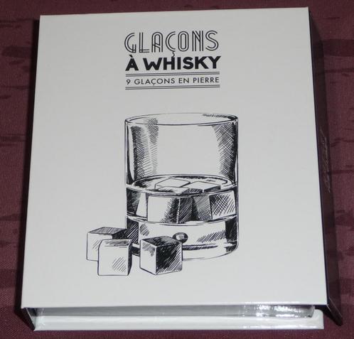 Set de pierres "glaçons" en stéatite pour le whisky, Verzamelen, Glas en Drinkglazen, Nieuw, Overige typen, Ophalen of Verzenden