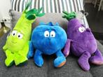 Peluches poireau, myrtille et aubergine., Enlèvement ou Envoi, Comme neuf, Autres types