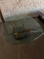 Salontafel in de woonkamer, Huis en Inrichting, Tafels | Salontafels, Ophalen, Vintage design années 80–90, Overige vormen, Glas