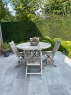 Teak tuinset, Tuin en Terras, Ophalen, 4 zitplaatsen, Gebruikt, Teakhout