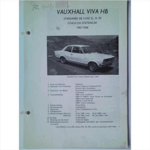 Vauxhall Viva Vraagbaak losbladig 1967-1968 #1 Nederlands, Livres, Autos | Livres, Utilisé, Enlèvement ou Envoi