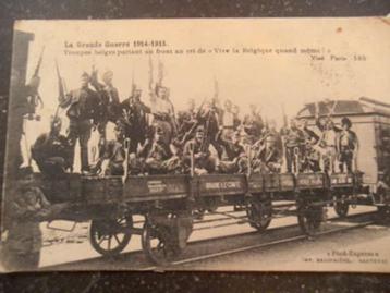 postkaart ABL grote oorlog trein Paris 1914 1915 front, Boeken, Oorlog en Militair, Verzenden, Marine