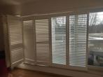 Houten shutters voor raam, Huis en Inrichting, Stoffering | Gordijnen en Lamellen, 200 cm of meer, 150 tot 200 cm, Gebruikt, Wit