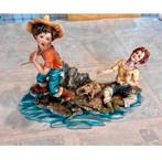 Porcelaine ancienne - Statue de Capodimonte Cortese - Pêche, Enlèvement ou Envoi