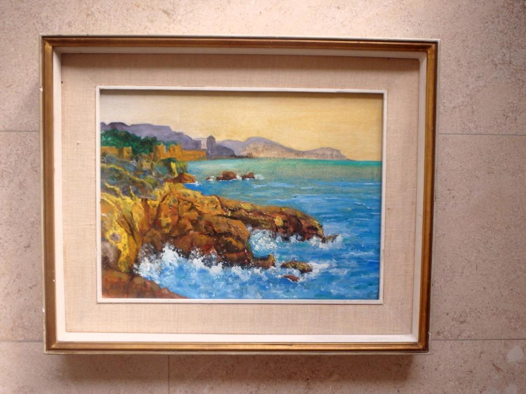 Côte La Scogliera di Nerva 1969 - V. De Lucchi, Antiquités & Art, Art | Peinture | Classique, Enlèvement ou Envoi