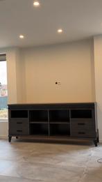 Donker houten dressoir – 220 cm – moderne look, Huis en Inrichting, Ophalen, Zo goed als nieuw, 25 tot 50 cm, Met lade(s)