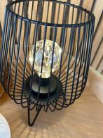 Moderne zwarte tafellamp met LED-lichtjes, Huis en Inrichting, Lampen | Tafellampen, Ophalen of Verzenden, Zo goed als nieuw, X