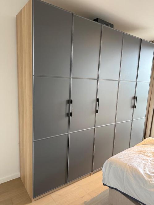 Pax Kleerkast - MERÅKER - Grijs - 5 deuren, Huis en Inrichting, Kasten | Kleerkasten, Zo goed als nieuw, 200 cm of meer, 200 cm of meer