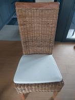 Rieten eetstoelen, Huis en Inrichting, Ophalen, Gebruikt, Bruin, Riet of Rotan