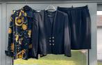 Zwarte set Louis Féraud: blazer + rok, met blouse, Kleding | Dames, Ophalen of Verzenden, Zo goed als nieuw, Maat 42/44 (L)
