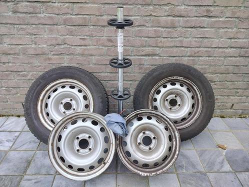 4 autovelgen 6,5 Jx15 + 2 winterbanden 205/65R15 94T, Auto-onderdelen, Banden en Velgen, Banden en Velgen, Winterbanden, 15 inch