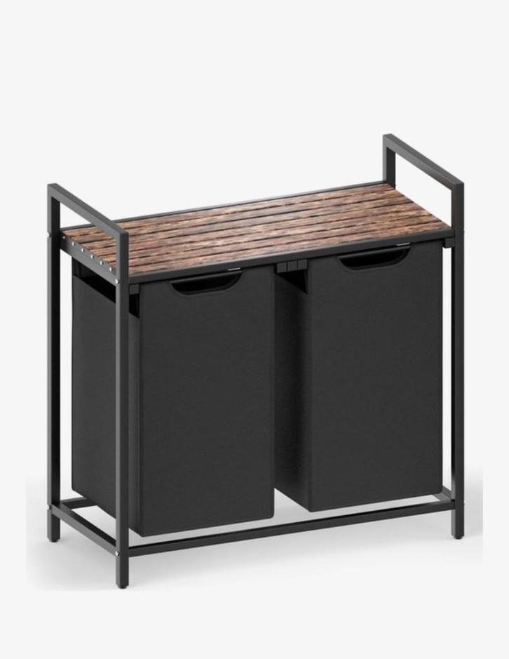O’Daddy wasmand met 2 uitschuifbare vakken, Huis en Inrichting, Badkamer | Badtextiel en Accessoires, Zo goed als nieuw, Zwart