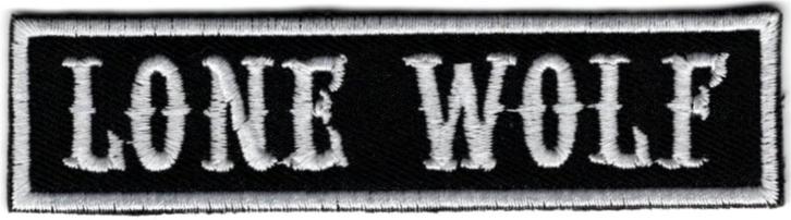 Lone Wolf stoffen opstrijk patch embleem #9, Motoren, Accessoires | Overige, Nieuw, Verzenden