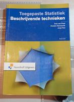Toegepaste statistiek - Beschrijvende technieken, Boeken, Schoolboeken, Gelezen, Nederlands, Ophalen, Kirsten Namesnik; Joop Hox; Arie van Peet