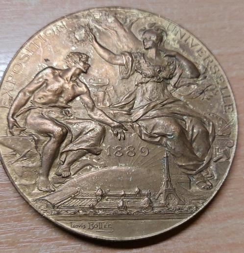 Medaille van de Wereldtentoonstelling van 1889, Postzegels en Munten, Penningen en Medailles, Brons, Ophalen of Verzenden