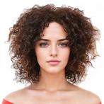 Trendy nonchalante warrige pruik kort model bruinmix, Handtassen en Accessoires, Uiterlijk | Haarverzorging, Verzenden, Nieuw