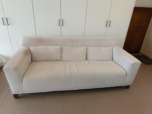 3-zit + 2x 1-zit zetels beige, Huis en Inrichting, Zetels | Zetels, Gebruikt, Rechte bank, Driepersoons, 200 tot 250 cm, 75 tot 100 cm