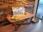 Massief houten eiken bureau (200cm x 100cm), Huis en Inrichting, Tafels | Eettafels, Zo goed als nieuw, Ophalen