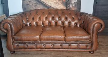 Chesterfield 3-zits leer  Lees de advertentie aandachtig  beschikbaar voor biedingen