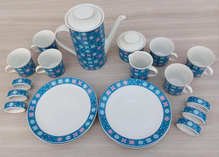 Vintage porseleinen koffieservies Bavaria Wunsiedel, Antiek en Kunst, Antiek | Servies compleet, Ophalen