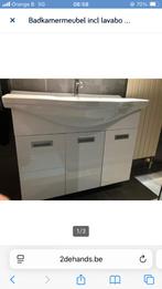 Badkamermeubel met lavabo en kraan, Huis en Inrichting, Badkamer | Badkamermeubels, Ophalen, Gebruikt, 100 tot 150 cm, 100 tot 150 cm
