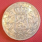 Léopold II - 5 Fr de 1867 avec point **argent**, Argent, Enlèvement ou Envoi, Monnaie en vrac, Argent