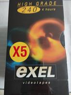 VHS nieuwe, sealed cassettes 5 stuks Merk Exel, Ophalen of Verzenden, Nieuw in verpakking, Overige genres