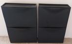4 armoires à chaussures noires Ikea Trones (18 x 52 x 39 cm), Enlèvement, Comme neuf, Zwart