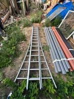 Stevige 3-delige ladder 3x14 – uitschuifbaar tot 9,05 m, Ophalen, Gebruikt, Opvouwbaar of Inschuifbaar, 4 meter of meer