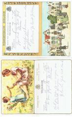 Lot van 5 oude telegramkaarten (Verzam-093), Gebruikt, Ophalen of Verzenden, 1940 tot 1960, Prent